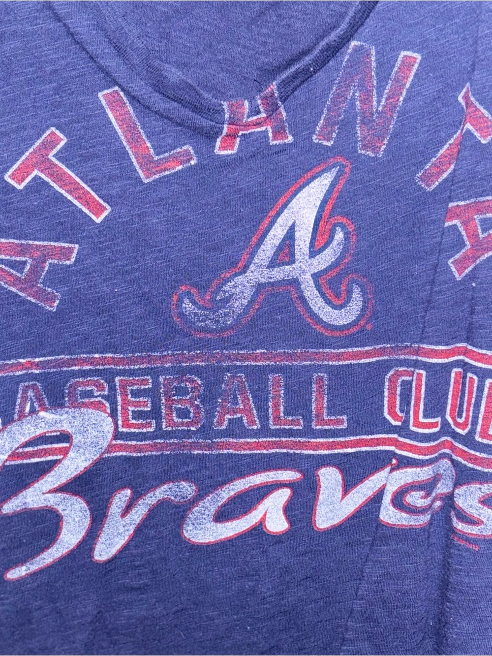 Atlanta Braves Adult Navy Graphic Tee